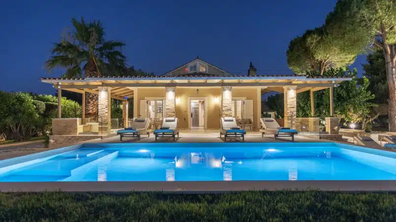 Luxury Dream Villa Zakynthos pool area